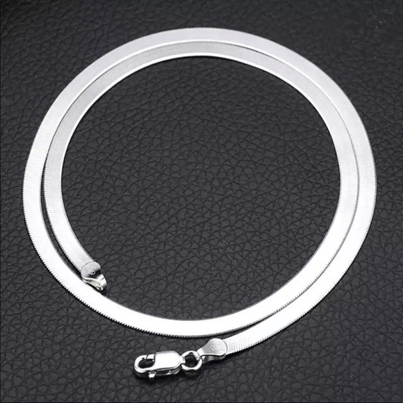 New 925 Silver Men&Women 4mm Snake Necklace - Picture 2 of 10